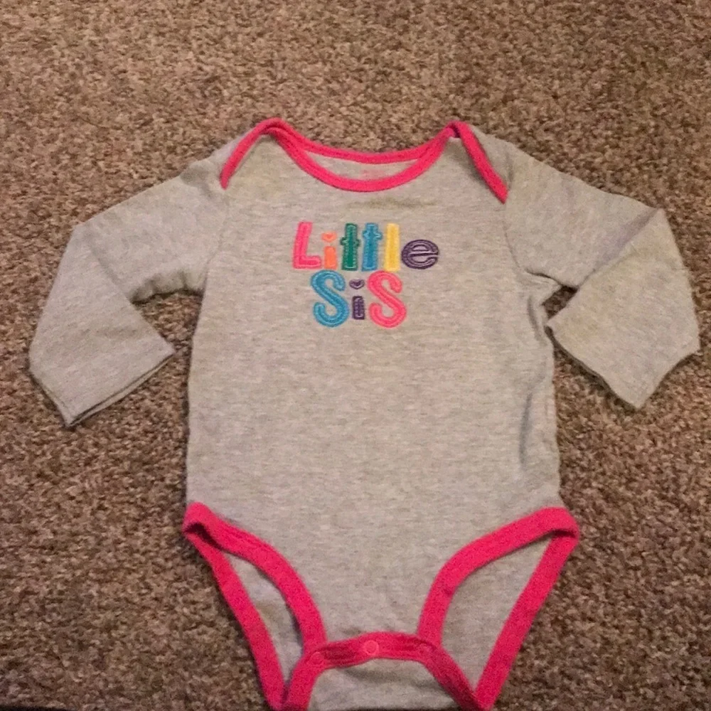 Carter’s Gray multicolored writing long sleeve top